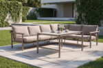 Outdoor Modular Sofa Set with Matching Lounge Table 42515 - Image 3