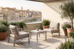 Outdoor Lounge Chair Set with Square Coffee Table 42551 - Image 4