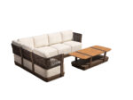 Outdoor Rope Corner Sofa Set with Deep Cushions and Aluminum Frame 53774 - Image 5
