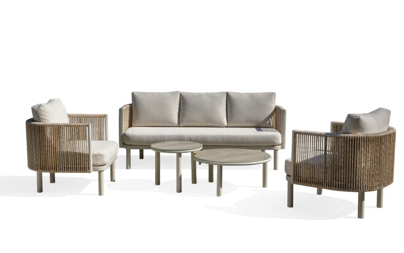 43371 PE twisted rope outdoor sofa set