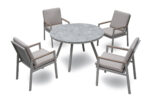 Outdoor Dining Chair with Shaped Aluminum Frame 62855 - Image 5