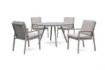 Outdoor Dining Chair with Shaped Aluminum Frame 62855