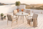 Outdoor Dining Chair with Shaped Aluminum Frame 62855 - Image 3